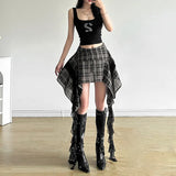 Summer New Women's Retro Port Style Splicing Irregular Design Body
