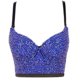 Handmade Sequin halter bustier corset crop top women summer indie tank party y2k top clubwear Cropped tube womens tops