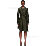 Women's Collar Button Irregular Long-Sleeved
