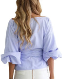 Harajuku Shirts White Blouse Off Shoulder Tops Sexy Solid V-Neck Fashion Women Blouse and Tops Y2K Clothes
