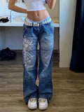Vintage Washed Heart Print Jeans- Outfit