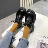 Zingj Wind Thick Sole Single Shoes Shoes Spring Summer And Autumn Jk Uniform Shoes Shallow Mouth Mary Jane Double Buckle Belt Student Tide-Outfit