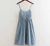 Women 2021 Summer Floral Printed Beach Dress A-Line Cotton Dress Sexy Backless Mini Dresses