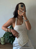 Sexy Hottie Irregular Knitted Sling Vest Women In Summer With The Beauty Of The Back Design