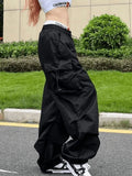 Punk Ruched Baggy Cargo Pants-Outfit