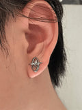 Oval Star Pattern Earrings- Outfit