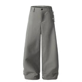 Street Black And Gray Fashion Gradient Jeans Men And Women Retro Niche Design Sense Waist-Side Flared