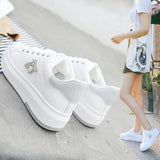 Women Casual Shoes 2020 Autumn Women Sneakers Fashion Breathable PU Leather Platform White Women Shoes Soft