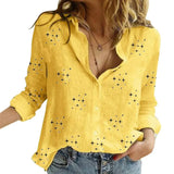 White Yellow Shirts Button Lapel Cardigan Top Lady Loose Long Sleeve Oversized Shirt Womens Blouses Casual Tunic