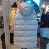 American Fashion Winter 90% White Duck Down Jacket Women Glossy Colorful Veste Femme Streetwear Thick Warm long
