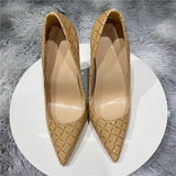 PU Leather Pumps For Women Pointed Toe Thin High Heels Gladiator Woman Party Office Dress QP117