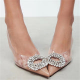 Brand ZAR 2022 Summer New Rhinestones Fashion Pointed Toe High Heels Sexy Outer Wear Muller Sandals Slippers Pumps Women