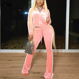 Tracksuit For Women Faith Letter Ribbed Knit Two Piece Set Casual 2 Pcs Outfits Long Sleeve Tshirts Pants Suit Matching