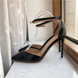 Strap classic pointed toe high-heeled exquisite elegant single shoes 12cm high heel ladies party shoes QP121