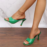 summer new stiletto sandals and slippers fish mouth fashion high-heeled slippers women's shoes women shoes high