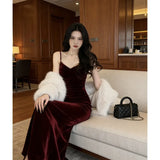 Dress 2025 High-End Temperament High Impact Belt Suit Splicing