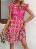Shein Flyves V-Necked With Flower