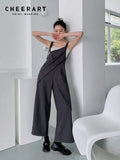 Summer Vacation Outfits Jumpsuit Women 2022 Romper Suspender Overalls Gray Designer Classy Jumpsuits Fashion