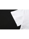 Summer Letter Printed T-shirt Women Clothes Aesthetic Short Sleevle Crop Top 90s Streetwear Y2K Off Shoulder Hollow Out