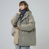 Women Short Jacket Winter New Parkas Thick Hooded Cotton Padded Jackets Coats Female Loose Parkas Oversize
