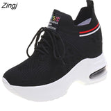 Platform Wedges Women's Sneakers Spring autumn High Quality Mesh Breathable Increased women's shoes Casual Shoes