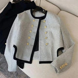 Jackets Women Elegant Cropped Tweed Blazers Office Lady Korean Short Irregular Suit Coat Tops Vintage Casual Outerwear