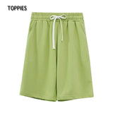 Summer Shorts Women High Waist Shorts 2021 short femme Solid Color Side Pockets Casual