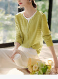 Fake Two Splicing Texture T-Shirt Girl 2025 Spring Intellectual Elegant Texture Sense Thin Age