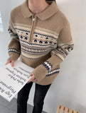 Half Zip Christmas Knit Pullover- Outfit