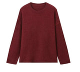 Women's INS Burst Four-Color Pull-Haired Wool Sweater Short-Sleeved Casual