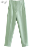 Women Pants High waist Pants Black White Pink Casual Trousers Woman Summer Fashion Trouser Funky Streetwear