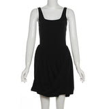 Zingj Women's Summer New Solid Color Sleeveless Vest High Waist Irregular Hem