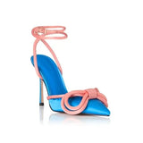 Pointed Toe Bow Stiletto Mid-heel High Heels Women's
