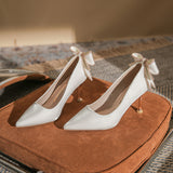 Zingj High Heels Female Autumn Fine Heel 2023 New French Temperament Small Heel Shoes Bride Main Wedding Shoe Tip-Outfit