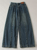 Straight Leg Blue Jeans For Women High Waist Stretch Denim Trousers Mom Jean Baggy Pants Casual Comfort Trousers