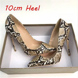 Snake Print 12cm Extreme High Heel Pointed Toe Women Pumps Valentine Stiletto Woman Shoes Party Evening YG027