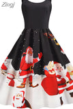 Dress Vestidos Women Sexy Halter Vintage Casual Floral Print Pin Up Retro Rockabilly Swing Party