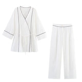 Women's 2025 Summer Cocksuit Collidered Coat + Casual Pants Set Women's
