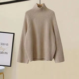 Warm 3 Piece Sets Womens Outfits Office Ladies Turtleneck Knitted Sweater+woolen Parkas Vest+wide Leg Knitting Pants
