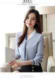 OL office Women Tops and Blouse Vintage Long Sleeve Chiffon Tops Blusas Mujer De Moda 2022 Elegant Autumn