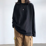 Dark Anime Girl Print Sweatshirts Long Sleeve Basic Tops 2021 Autumn New Fashion Large 2XL Teens Clothes Japanese