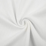Lace Trim White Ribbed Knit TopOutfit